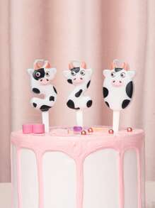 1pc Birthday Cake Cow Number Candle