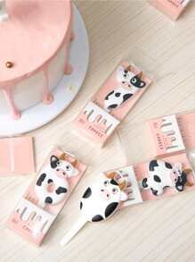 1pc Birthday Cake Cow Number Candle