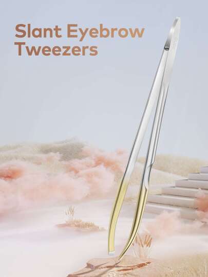 Llano Slant Pointed Great Precision Tweezer For Eyebrows & Ingrown Hair Removal, Blackhead And Splinter Tweezer With Sharp Needle Nose Point For Plucking, Silver,Makeup,Cheap,Room Decor,Vanity,Travel,Bedroom,Makeup Accessories,Tweezers,Cheap,Stocking Stuffers,Makeup,Makeup Tools,Cheap Stuff,Gifts,Gifts For Women,Christmas Gifts