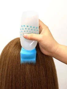 2pcs Blue Dry Shampoo Bottle With Comb Teeth, Perfect For Hair Dyeing And Hairdressing - Multicolor - View 6