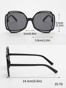 4 副几何有色镜片时尚眼镜 - 彩色 - 查看 6