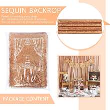 1 Miếng Kim sa lấp lánh Lễ cưới Bối cảnh Thích hợp Cho đám cưới , Buổi tiệc , Lễ , Sinh nhật - Hoa hồng vàng - Xem 3
