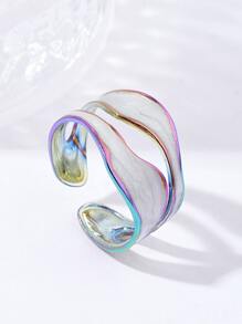 1pc Open Ended Titanium Steel Ring For Women