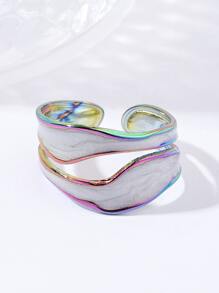 1pc Open Ended Titanium Steel Ring For Women