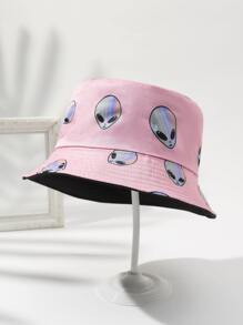 Street Women's Double-Sided Alien Bucket Hat - Pink - View 2