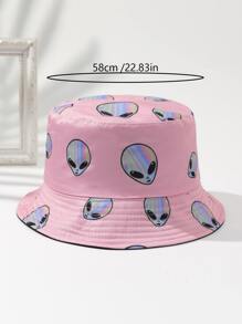 Street Women's Double-Sided Alien Bucket Hat - Pink - View 4