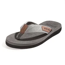 Men's Comfort Flip-Flops & Thong Sandals - Beach Slippers With Sizes 6-15 - 灰色 - 查看 2