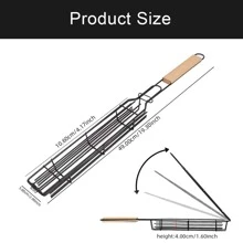 4入組燒烤架架,烤架籃子帶木柄