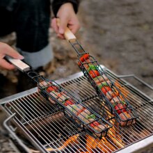4入組燒烤架架,烤架籃子帶木柄