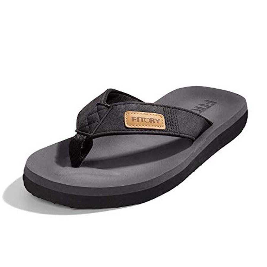 Men's Comfort Flip-Flops & Thong Sandals - Beach Slippers With Sizes 6-15 - 黑色2 - 查看 1