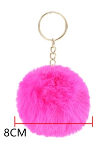 50入組女士隨機絨球墜飾鑰匙圈適用於日常生活 - 彩色 - 查看 5