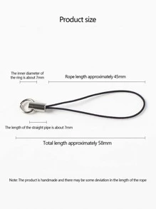 100 件/套随机混色涤纶绳带跳环挂绳用于制作钥匙扣 DIY 工艺吊坠手工材料