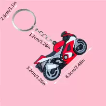 1 件 Pvc 雙面 3d 摩托車鑰匙扣、箱包和汽車裝飾、促銷禮品 - 彩色 - 查看 5
