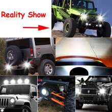 2pcs DRL Flash 6 LED Motorcycle Headlight Spot Light Auxiliary Light Electric Vehicle Scooter 12V - Black - View 7