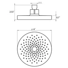 Fixed Showerheads,Bathroom Showerhead,Multi-Functional,Easy Installation - 6 inches - 注射青銅 - 查看 6
