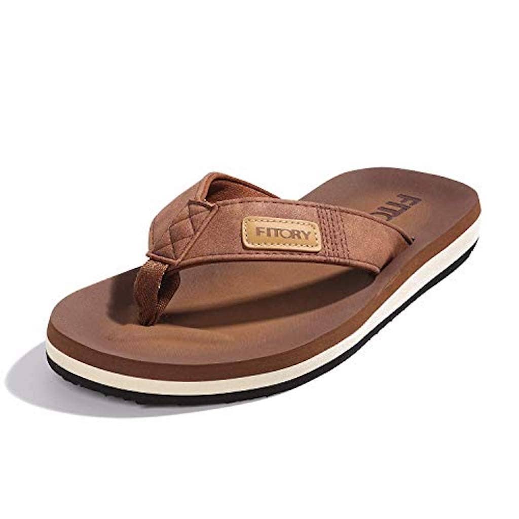 Men's Comfort Flip-Flops & Thong Sandals - Beach Slippers With Sizes 6-15 - 浅棕色 - 查看 1