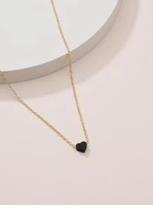 1 件心形吊坠项链情人节