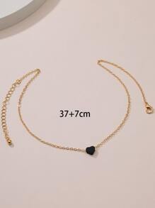 1 件心形吊坠项链情人节