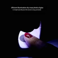 白色迷你小貓指甲治療燈美甲燈烘烤指甲油膠水特別小家庭速幹光療機器雞蛋燈