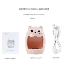 白色迷你小貓指甲治療燈美甲燈烘烤指甲油膠水特別小家庭速幹光療機器雞蛋燈