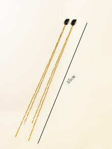 2pcs Minimalist Chain Decor Hair Clip - Gold - View 5