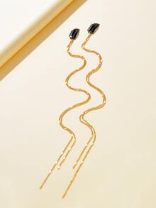 2pcs Minimalist Chain Decor Hair Clip - Gold - View 2