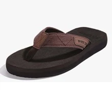 Men's Comfort Flip-Flops & Thong Sandals - Beach Slippers With Sizes 6-15 - 棕色 - 查看 2