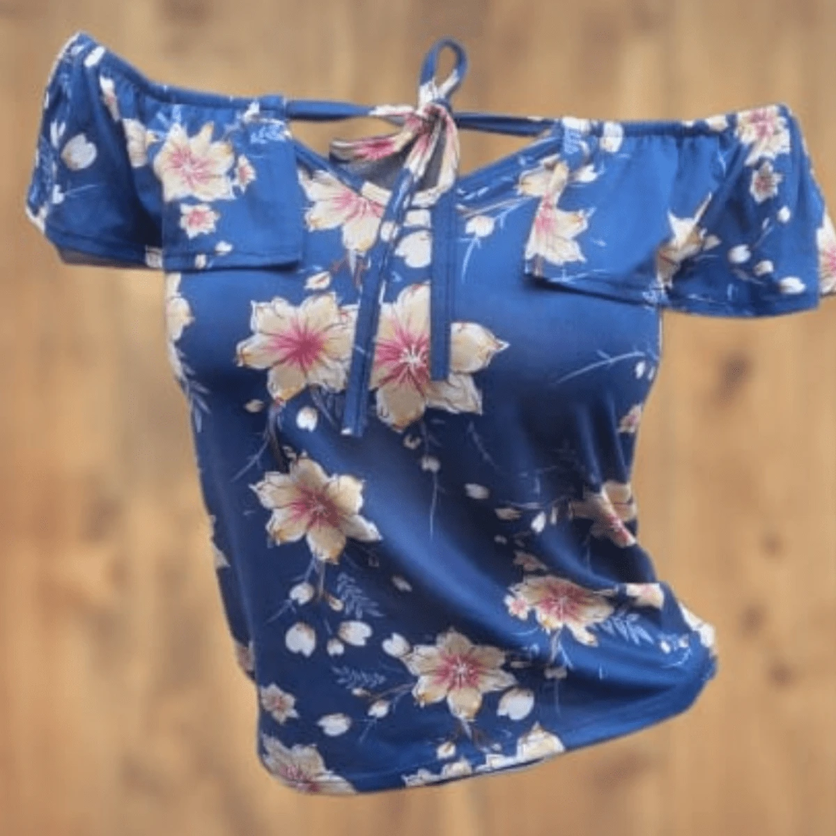 Peasant Blouse - Blue - View 1