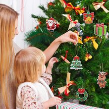 21pcs Cute Christmas Elements Diamond Painting Hanging Decor Set - Multicolor - View 6