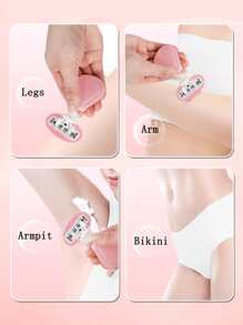 ALSHABAB Maquinilla de afeitar portátil para mujer azul con 4 cuchillas, mini maquinilla de afeitar manual para afeitado de todo el Body, para viajes - Verde - Ver 11