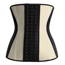 Faja Modeladora Para La Cintura Con Varillas De Acero Y Diseño Color Blocking - Albaricoque - Ver 4