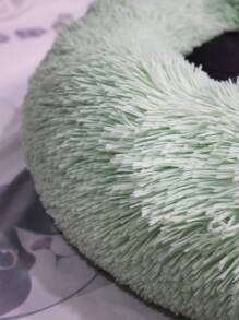 1入組圓形長毛絨寵物床合適的適用於小,中等的和大貓和小型犬,秋天和冬天 - 綠色 - 查看 9