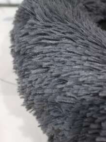 1入組圓形長毛絨寵物床適用於大/中/小貓和小型犬,合適的適用於秋天和冬天 - 深灰色 - 查看 9