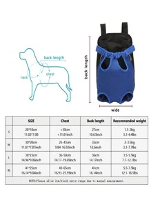 1pc Breathable Pet Carrier Backpack,Adjustable Front Carrier Backpack,Legs Out Travel Bag For Small Dogs And Cats