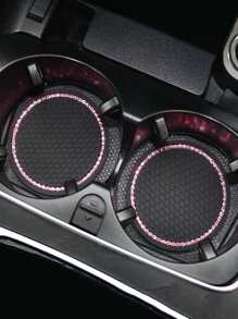 1pair Car Engine Start Stop Button Ring & 2pcs Car Engine Start Stop Button Decoration Rings With Rhinestones