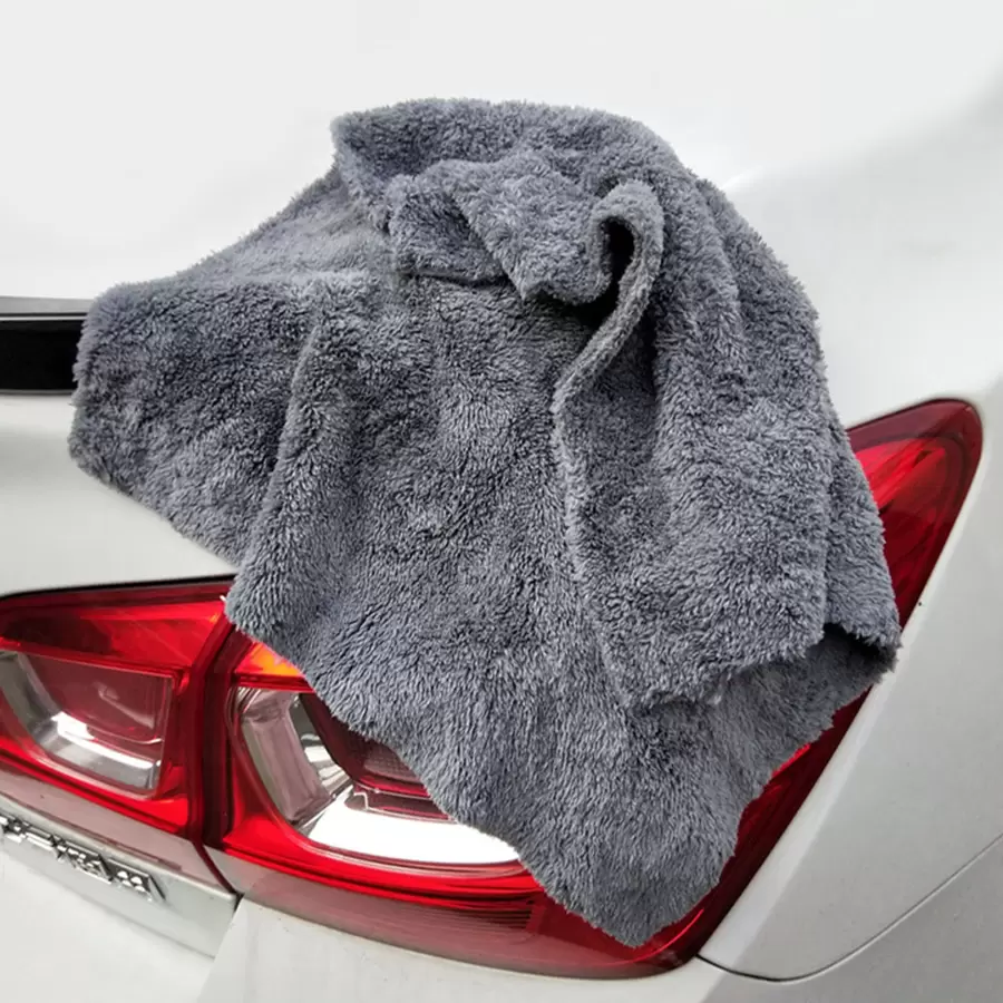 1 Miếng Chất vải Dày lên Nước Hấp thụ Rửa xe Khăn tắm - Xám - Xem 1