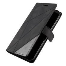 Business Use Leather-Look Splicing Phone Case Compatible With IPhone 6~14Pro Max, Compatible With Samsung S24 Ultra/S23 Ultra/A14/A15/A05, Compatible With Xiaomi Compatible With Redmi Note 8~Note12 Pro Compatible With Redmi 12C/13C Compatible With Oneplus  Compatible With MOTO G Series - Black - View 7