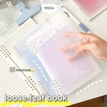 1入組標語圖案带封面活页笔记本,現代活頁本雜誌適用於學校學生,辦公室 - 粉色 - 查看 9