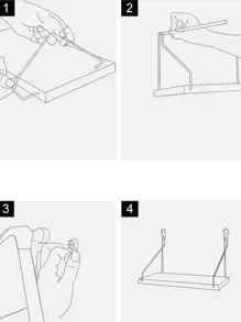 3pcs (with Adhesive Hooks) Simple Oak Wall Shelf Without Drilling, Wall Mounted Rack For Decoration And Storage - 黃色 - 查看 6