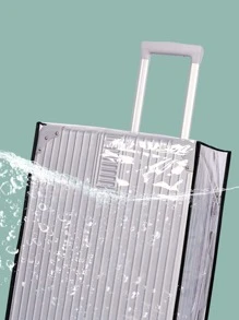 Funda protectora de maleta de plástico transparente de PVC, se ajusta a todos los tamaños de equipaje, esencial para vacaciones, viajes, bolsa de viaje, accesorios de viaje, bolsa para la escuela, accesorios escolares