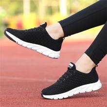 Womens Sneakers Running Walking Shoes Slip On  Lightweight Workout Shoes - 黑色 - 查看 8
