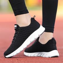 Womens Sneakers Running Walking Shoes Slip On  Lightweight Workout Shoes - 黑色 - 查看 3