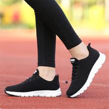 Womens Sneakers Running Walking Shoes Slip On  Lightweight Workout Shoes - 黑色 - 查看 4
