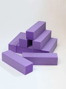 10Pcs/Set Purple Four-Sided Nail Buffer Files Sponge Buffing Sanding Blocks Manicure Tools Nail Files Nails Professional Manicure Tool For Manicure,Nail Supplies,Nail Tools,Nail Art Tools,Back To School,Nails,Nail Tools For Press On Nails - Purple - View 2