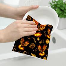 Fire Phoenix-Kc Towel-002 - Black - View 3