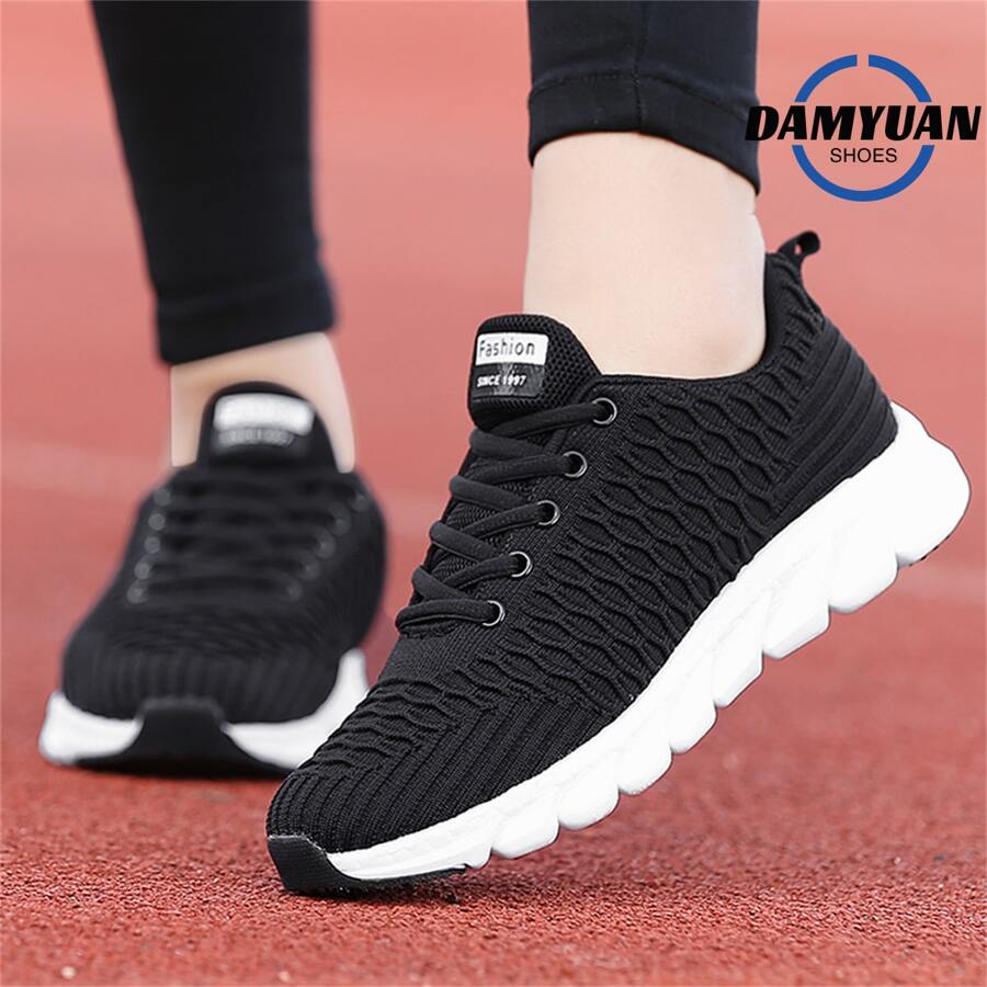 Womens Sneakers Running Walking Shoes Slip On  Lightweight Workout Shoes - 黑色 - 查看 1