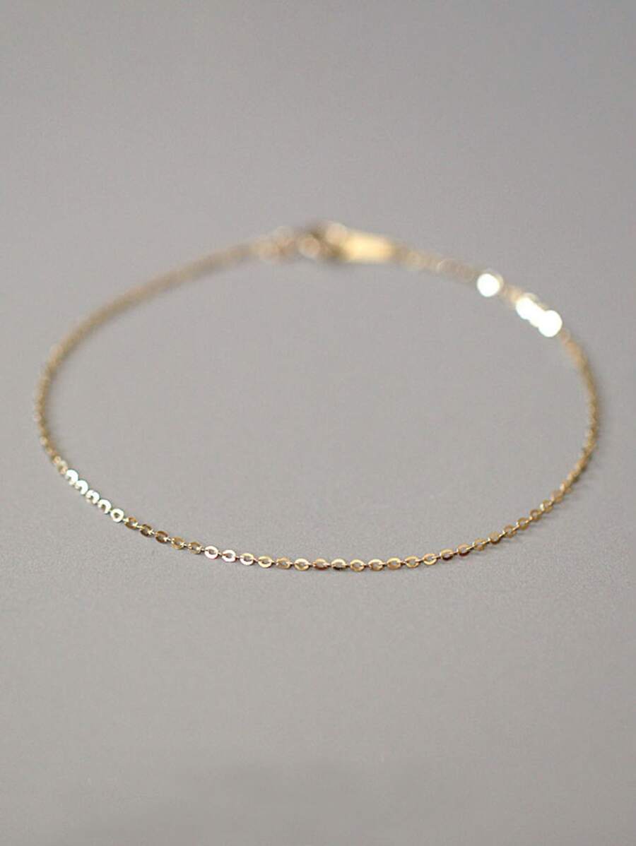 BALMORA 1 件 925 纯银镀 14K 金简约手链，适合女孩/女士/女朋友/母亲复古派对约会礼物日常佩戴生日礼物