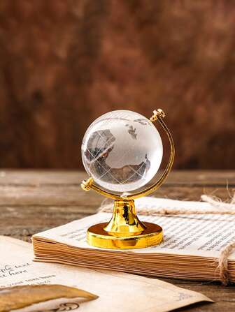 透明水晶地球儀家居擺件拍照道具裝飾客廳桌面擺件學生禮物