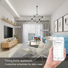 智慧插座巴西標準,可與 Alexa 和 Google Assistant 配合使用 Wifi 插頭語音控制和智慧生活 App 控制帶定時器功能的智慧插座 16 A 2.4 G 僅 Wifi