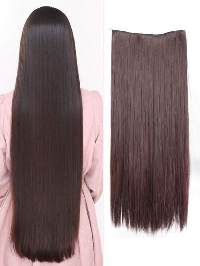 30inch 5 Clip Extra Long Straight Synthetic Hair Extension Piece